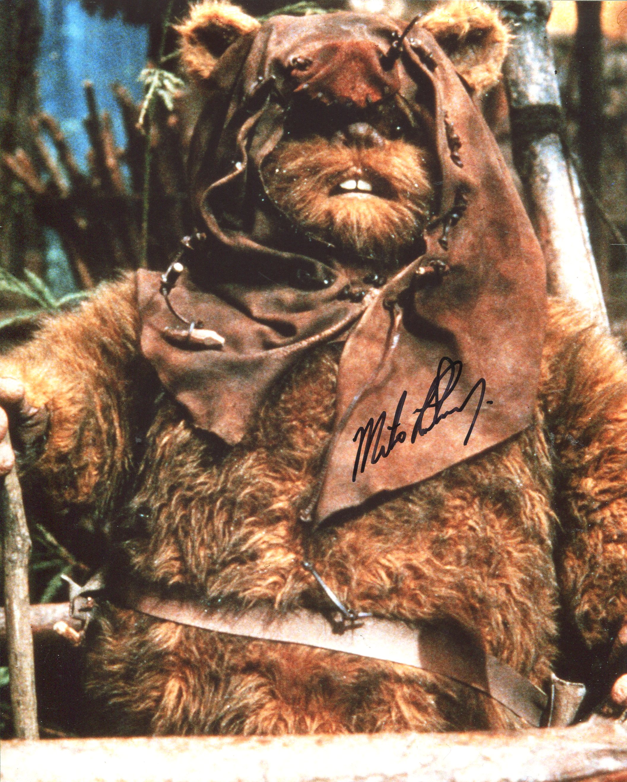 Star Wars. Return of the Jedi 8x10 inch photo signed by actor Michael Henbury who played an Ewok.