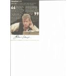John Hurt signature piece attached to magazine article. Good Condition. All autographs are genuine