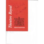 Penelope Keith signed Theatre Royal Brighton programme. Signed twice once on cover and other inside.