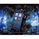 Doctor Who. 8x10 photo from Doctor Who signed by FIFTEEN actors who have starred in the series, to