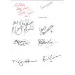 Actors/Actresses signed white card collection. 40+ cards. Amongst the signatures are Louise Kelly,