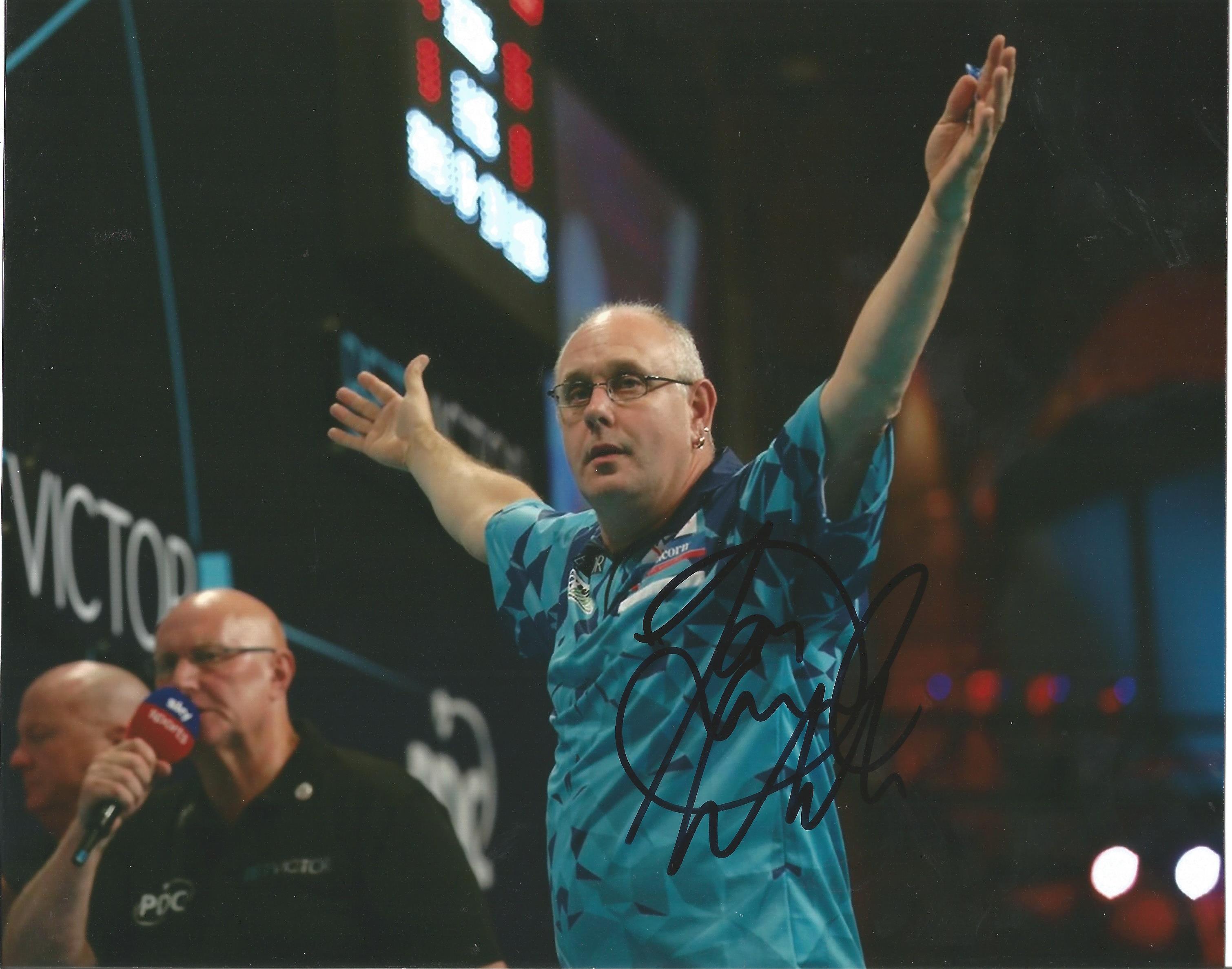 Ian White Signed Darts 8x10 Photo. Good Condition. All autographs are genuine hand signed and come