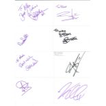 Football signed 6x4 white card collection. 40+ cards. Some of names included are Scott Golborne, Ben