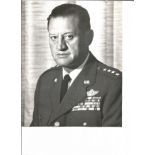 General Gabriel Disoway signed 10 x 8 b/w in full uniform. United States Air Force four-star general