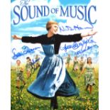 The Sound of Music cast signed. 8x10 inch photo of the Von Trapp children from the 1965 Academy