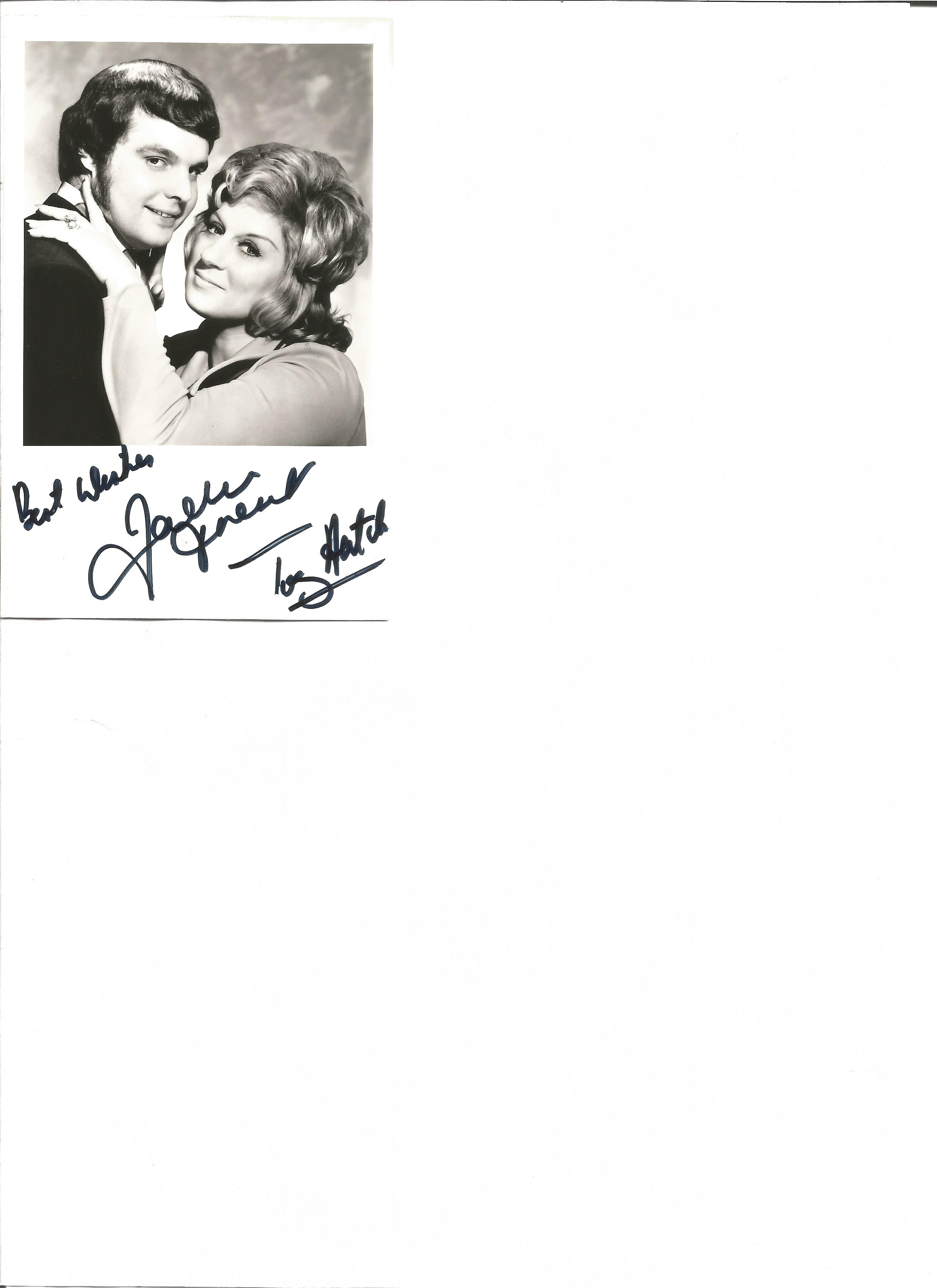 Tony Hatch and Jackie Trent signed 6x4 black and white photo. Good Condition. All autographs are