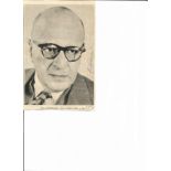 Max Horkheimer signed 6 x 4 b/w newspaper photo. German philosopher and sociologist who was famous