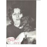 Anna Maria Magnani was an Italian stage and film actress. Signed A4 magazine page holding her dog.