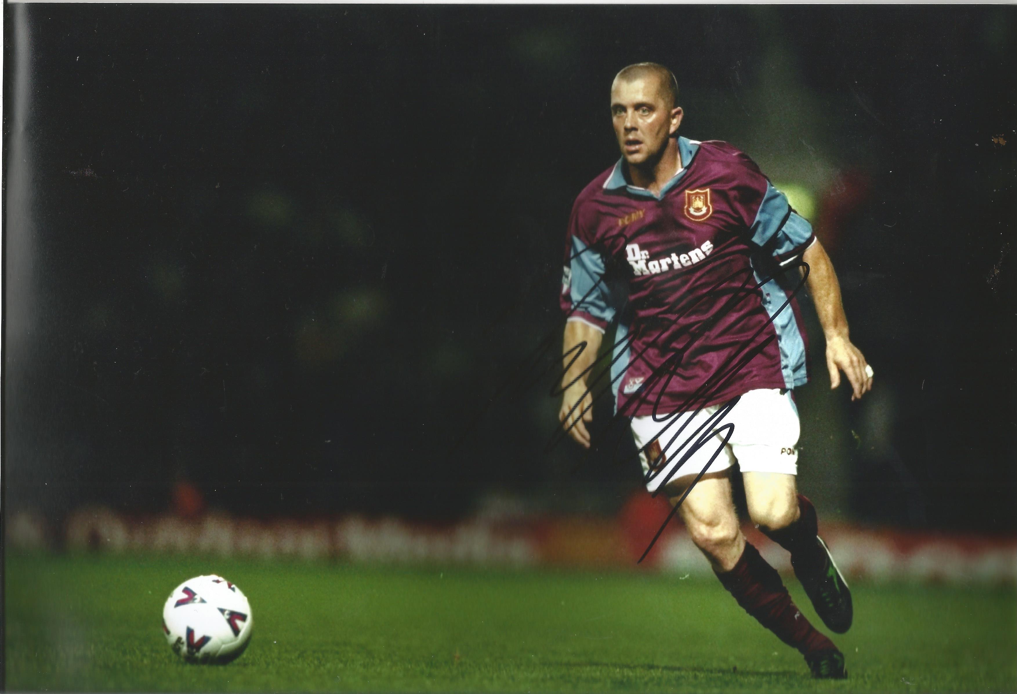 Julian Dicks Signed West Ham 8x12 Photo. Good Condition. All autographs are genuine hand signed