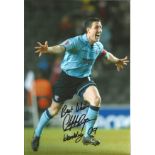 Cliff Byrne Scunthorpe Signed 12x 8 inch football photo. Supplied from stock of www.sportsignings.