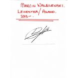 Football Autograph Marcin Wasilewski Leicester City Signed White Card. Supplied from stock of www.