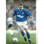 Don Hutchinson Everton Signed 12x 8 inch football photo. Supplied from stock of www.sportsignings.
