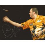 Wayne Mardle Darts signed 8x10 colour photo Hawaii 501 pictured in action. Supplied from stock of