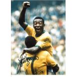 Jarzinho Brazil Signed 16 x 12 inch football photo. Supplied from stock of www.sportsignings.com the