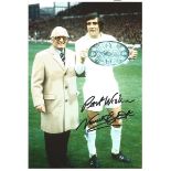 Norman Hunter Leeds United Signed 12 x 8 inch football photo. Supplied from stock of www.