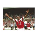 Ian Wright Arsenal Signed 10 x 8 inch football photo. Supplied from stock of www.sportsignings.com