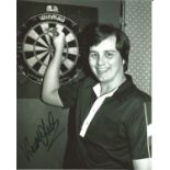 Keith Deller Darts signed 10x8 b/w photo. Supplied from stock of www.sportsignings.com the in person