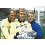 Jim Leighton Scotland Signed 12 x 8 inch football photo. Supplied from stock of www.sportsignings.