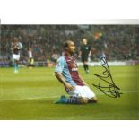 Gabriel Agbonlahor Aston Villa Signed 12 x 8 inch football photo. Supplied from stock of www.