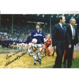 Kevin Ratcliffe and Howard Kendall Everton Signed 12 x 8 inch football photo. Supplied from stock of