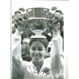 Chris Evert Signed 12 x 8 inch tennis colour black and white photo. Supplied from stock of www.