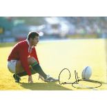 Gavin Hastings Signed 12x 8 inch rugby colour photo. Supplied from stock of www.sportsignings.com