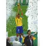 Cafu Brazil Signed 12 x 8 inch football photo. Supplied from stock of www.sportsignings.com the in