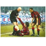 Pierluigi Collina and Cafu Referee Signed 10 x 8 inch football photo. Supplied from stock of www.