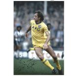 Frank Worthington Leeds United Signed 12 x 8 inch football photo. Supplied from stock of www.