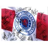 Rangers 16x12 inch football photo signed by Lee McCulloch, Ally McCoist, Gordon Durie, Nicky Law,