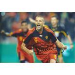 Timmy Simmons Belgium Signed 10 x 8 inch football photo. Supplied from stock of www.sportsignings.