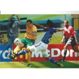 Mark Viduka Australia Signed 12 x 8 inch football photo. Supplied from stock of www.sportsignings.