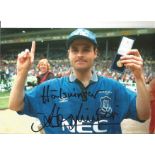 Anders Limpar Everton Signed 12 x 8 inch football photo. Supplied from stock of www.sportsignings.