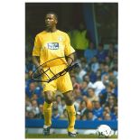 Lucas Radebe Leeds United Signed 12 x 8 inch football photo. Supplied from stock of www.