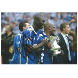 Bouba Diop Portsmouth Signed 10 x 8 inch football photo. Supplied from stock of www.sportsignings.