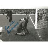 Gordon West Everton Signed 12 x 8 inch football photo. Supplied from stock of www.sportsignings.