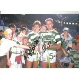 Mark McGhee and Mick McCarthy Celtic Signed 12 x 8 inch football photo. Supplied from stock of www.