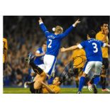 Tony Hibbert Everton Signed 16 x 12 inch football photo. Supplied from stock of www.sportsignings.