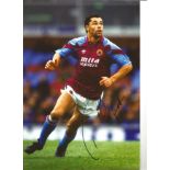Paul McGrath Aston Villa Signed 12 x 8 inch football photo. Supplied from stock of www.