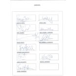 Football Autograph Wimbledon FC Signed Team Sheets A4 Size. Supplied from stock of www.