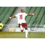 Robert Earnshaw Wales Signed 10 x 8 inch football photo. Supplied from stock of www.sportsignings.