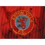 Villa Legends multi Aston Villa Signed 16 x 12 inch football photo. Supplied from stock of www.
