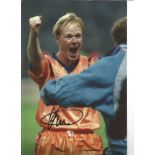 Ronald Koeman Barcelona Signed 12 x 8 inch football photo. Supplied from stock of www.