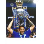 Leonardo Ulloa Leicester City Signed 10 x 8 inch football photo. Supplied from stock of www.
