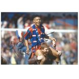 John Salako Crystal Palace Signed 12 x 8 inch football photo. Supplied from stock of www.