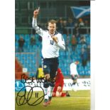 Jordan Rhodes Scotland Signed 12 x 8 inch football photo. Supplied from stock of www.sportsignings.