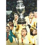 Roberto Carlos Brazil Signed 12 x 8 inch football photo. Supplied from stock of www.sportsignings.
