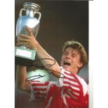 Brian Laudrup Denmark Signed 12 x 8 inch football photo. Supplied from stock of www.sportsignings.