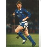 John Ebbrell Everton Signed 12 x 8 inch football photo. Supplied from stock of www.sportsignings.com
