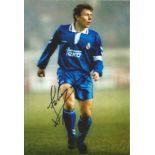 Emilio Butragueño Real Madrid Signed 12 x 8 inch football photo. Supplied from stock of www.